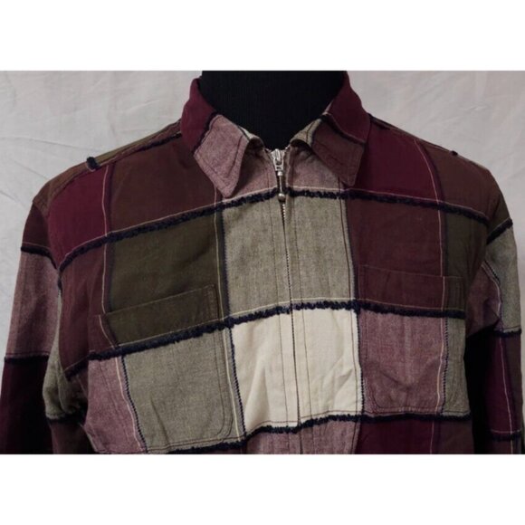 Carolina Colours Womens Large Purple Full Zip Long Sleeve Patchwork Top Jacket - Picture 2 of 12